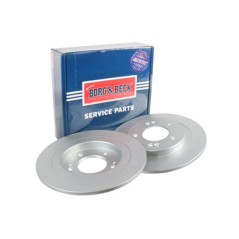 Borg & Beck 2 x Solid Rear Brake Discs BBD6365