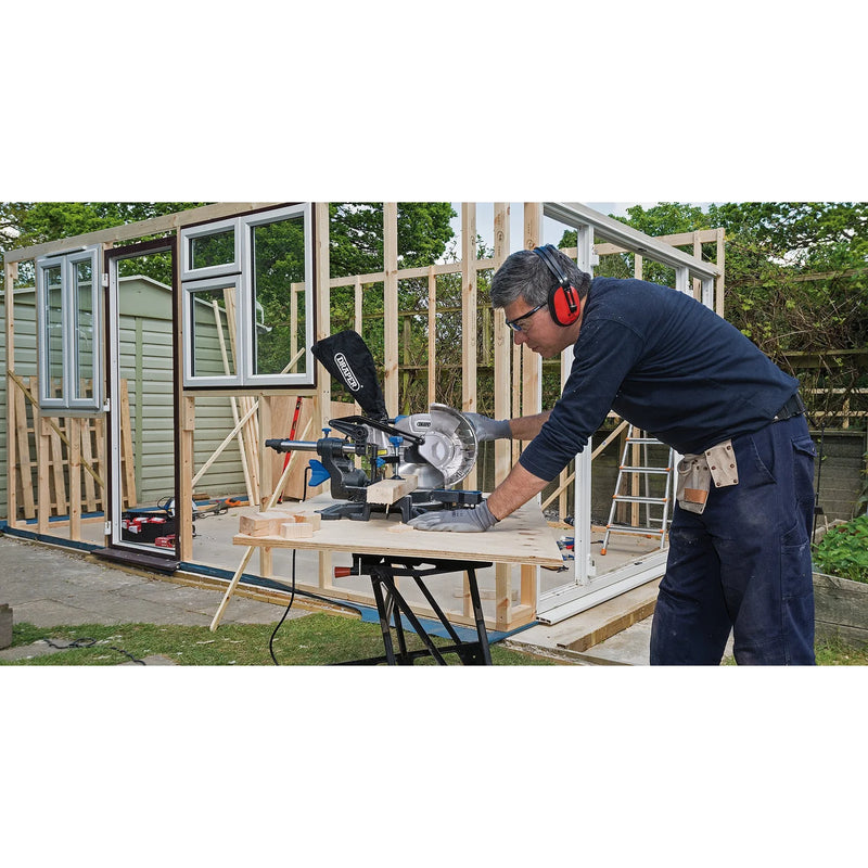 Draper 230V Sliding Compound Mitre Saw SMS210B 210mm 1500W