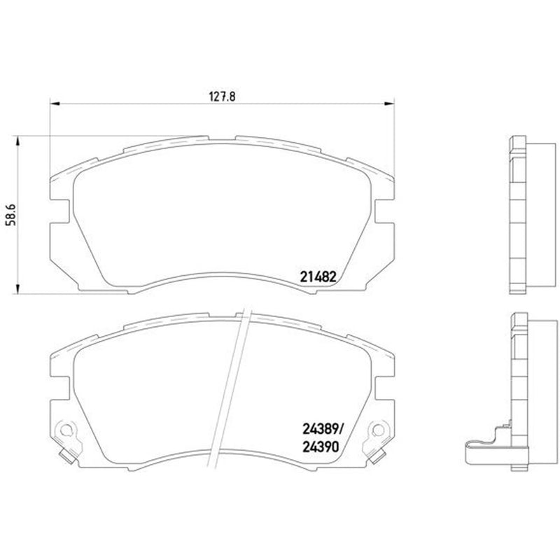 Brembo 4 x Front Brake Pad Set P78007