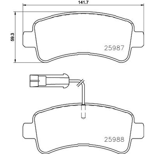 Mintex Rear Brake Pad Set MDB3887