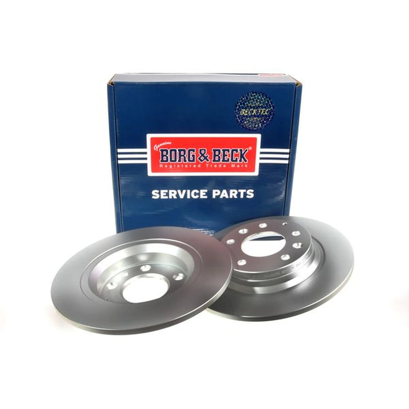 Borg & Beck 2 x Solid Rear Brake Discs BBD4335