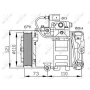 NRF Air Conditioning Compressor 32225