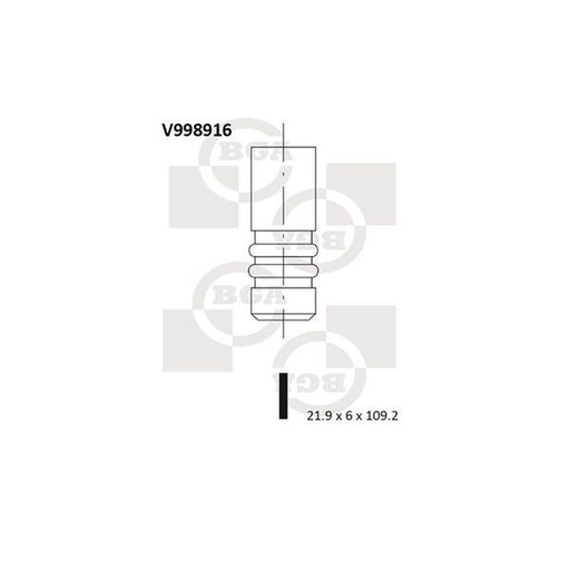 BGA Engine Intake Valve 21mm Head V998916