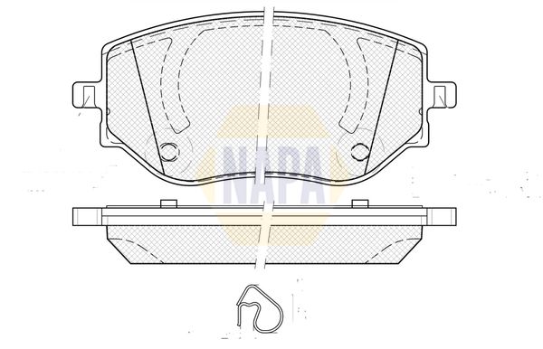 NAPA Front Brake Vented Discs & Pads fits DACIA NISSAN RENAULT