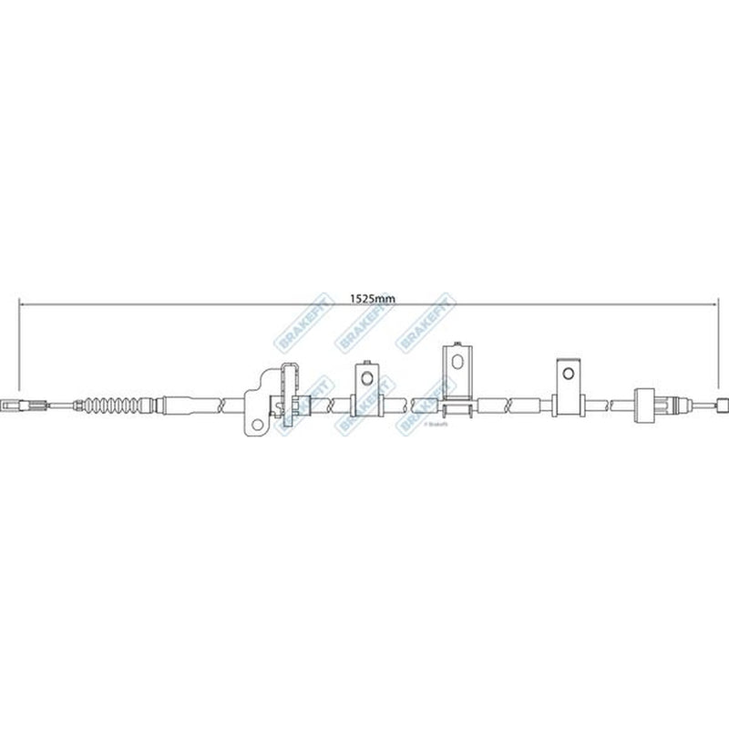 Apec Handbrake Cable Left Rear BBC3254