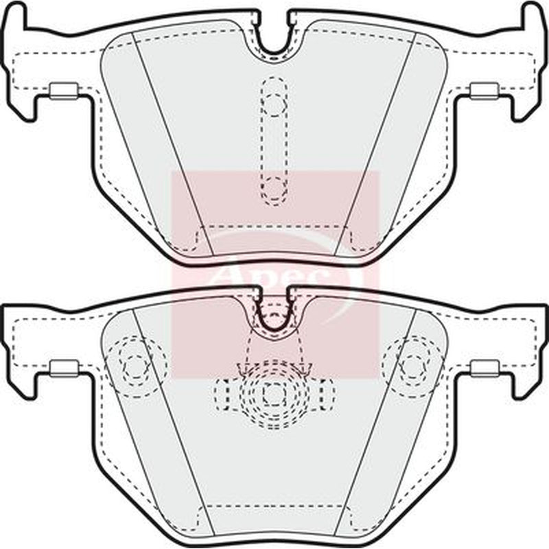 Apec Rear Brake Pad Set PAD1344