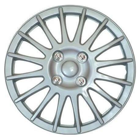 4x 14" Silver Wheel Trims / Hub Caps fits Streetwize  - Town Parts