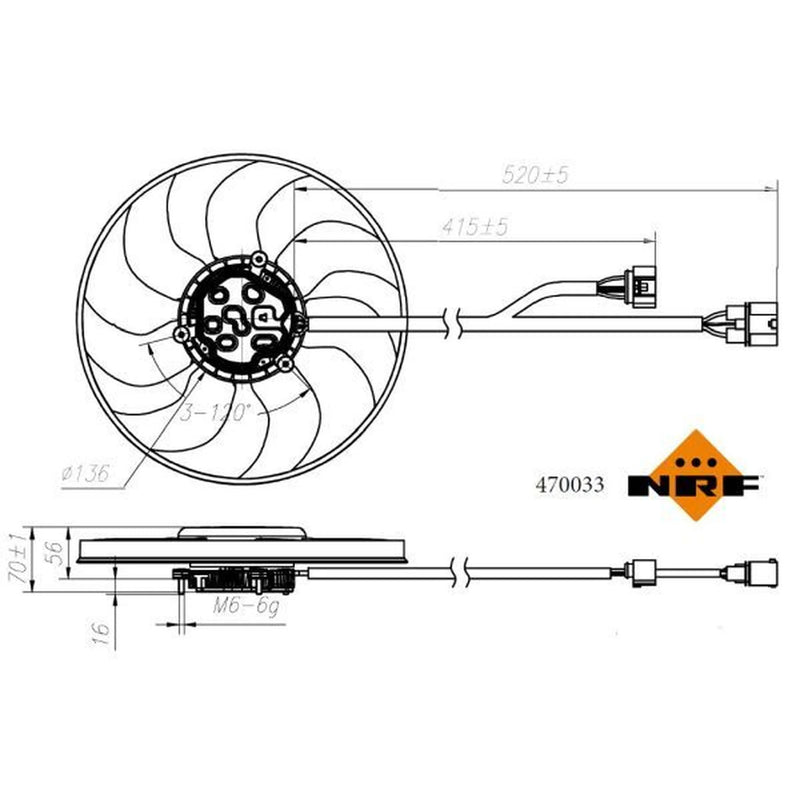 NRF Engine Cooling Fan 470033