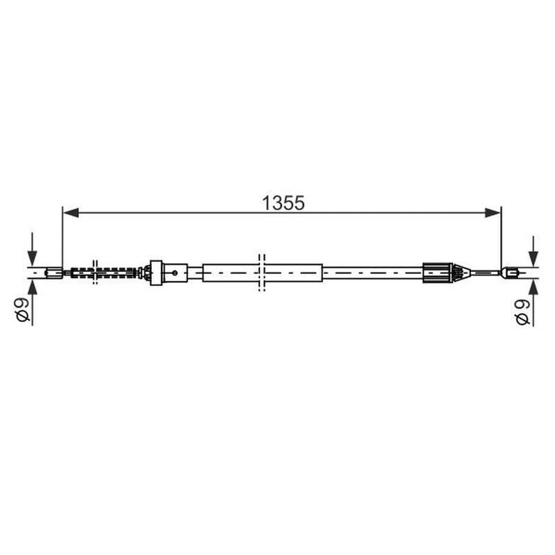 Bosch Handbrake Cable Right Rear 1 987 482 309