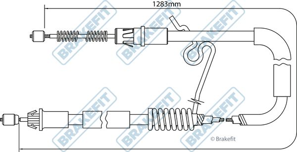 Apec Handbrake Cable Right Rear fits Ford Transit Platform/Chassis 2000-2006 2.4