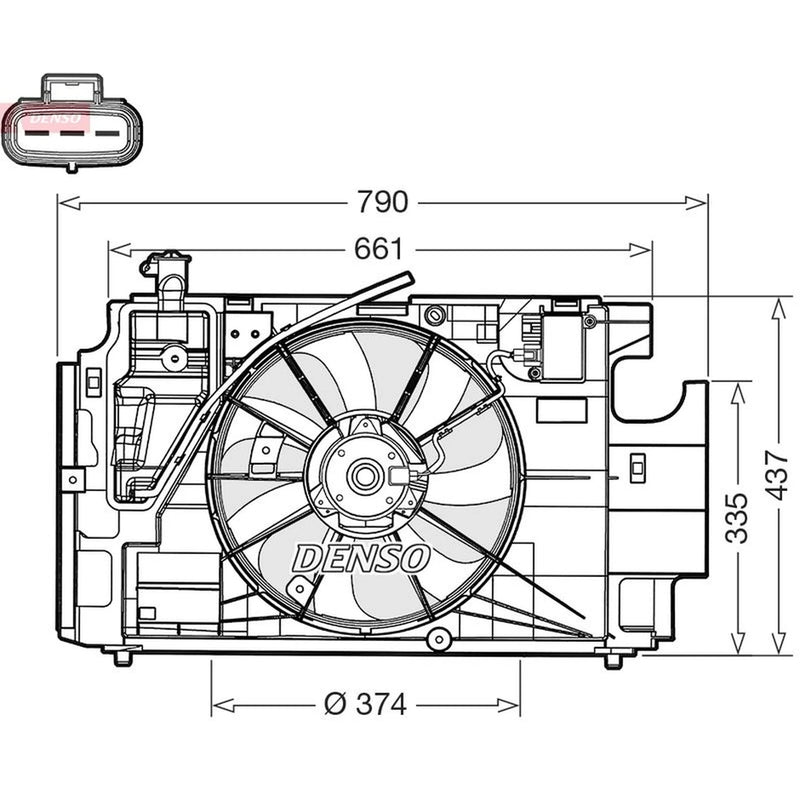 Denso Engine Cooling Fan DER50004