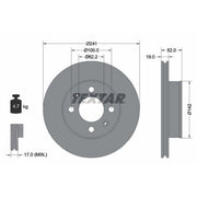 Textar 2 x Front Brake Discs 92128503