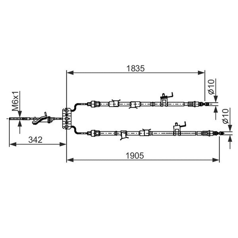 Bosch Handbrake Cable Centre 1 987 482 851