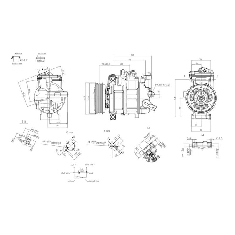 Hella Air Conditioning Compressor 8FK 366 201-181