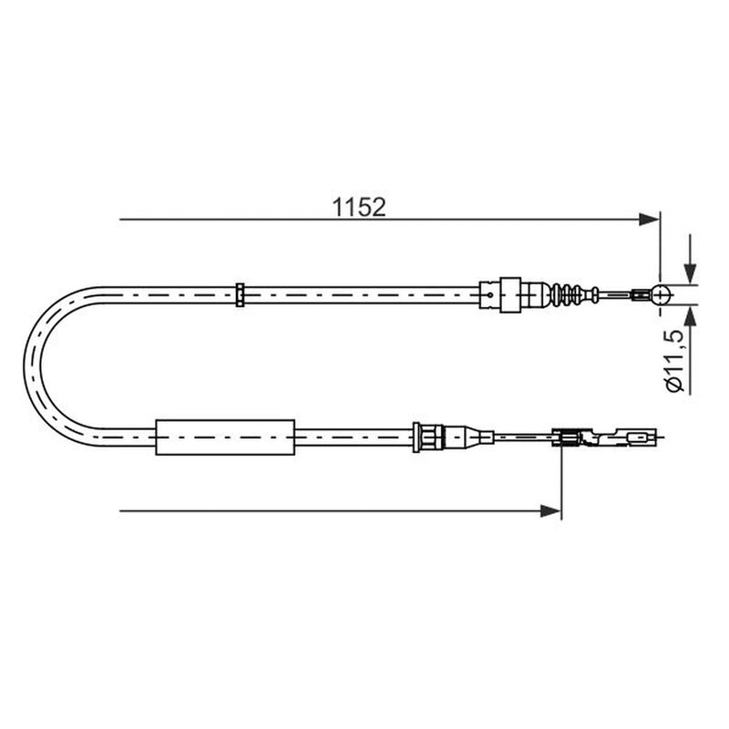 Bosch Handbrake Cable Right Rear 1 987 482 310