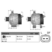 Denso Car Alternator 12V DAN3010