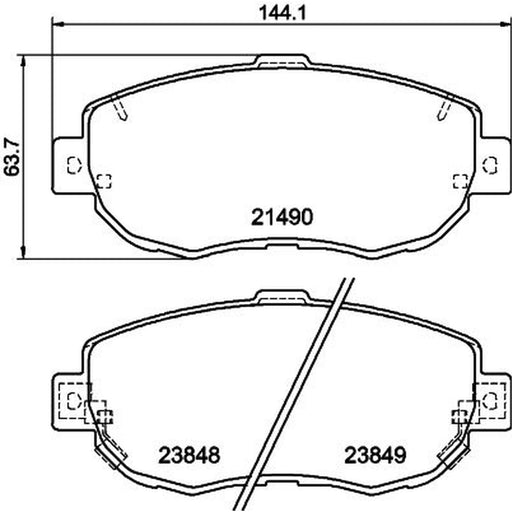 Mintex Front Brake Pad Set MDB1708