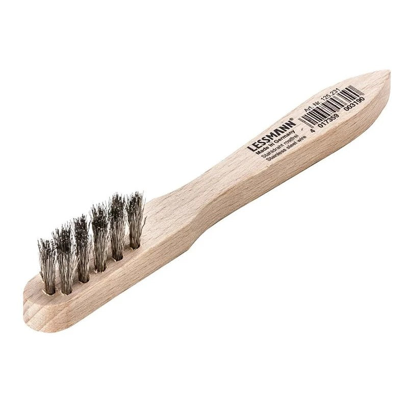 Lessmann Spark Plug Brush 3 Row Stainless Steel Wire - 125.241