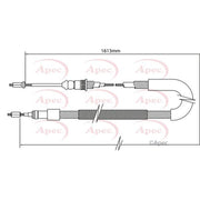 Apec Handbrake Cable Right Rear CAB1340