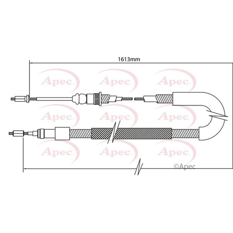 Apec Handbrake Cable Right Rear CAB1340