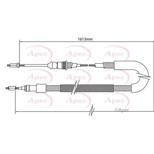 Apec Handbrake Cable Right Rear CAB1340