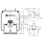 Febi Air Suspension Bellow Rear Right 38712