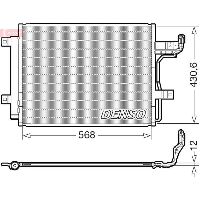 Denso Air Conditioning Condenser DCN44019