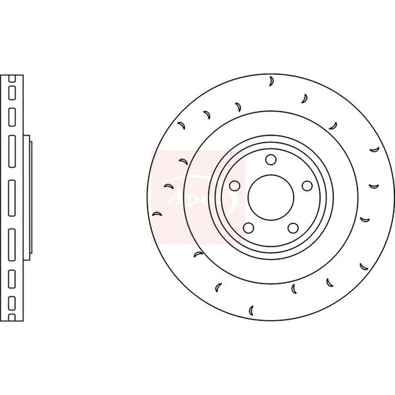 Apec 2 x / Rear Brake Discs DSK2912