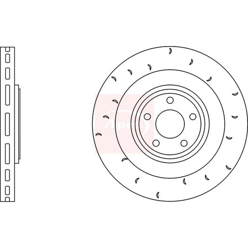 Apec 2 x / Rear Brake Discs DSK2912