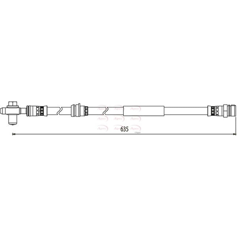 Apec Brake Hydraulic Hose Line Front HOS3898