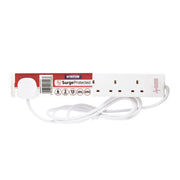Status International® Surge Protected Extension Lead 240V 6-Gang 13A White 2m