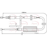 Apec Handbrake Cable Left Rear CAB1268
