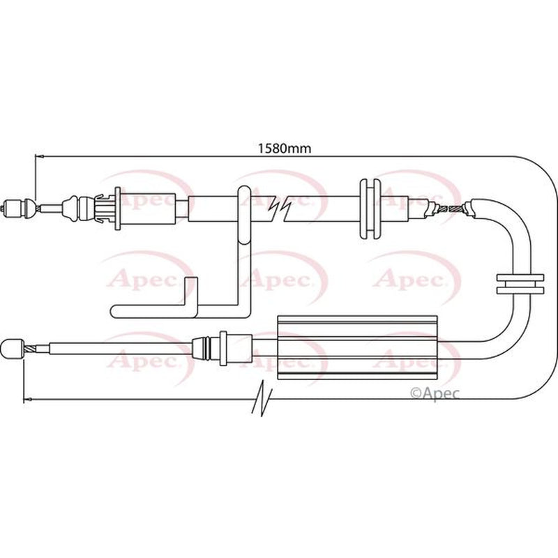 Apec Handbrake Cable Left Rear CAB1268