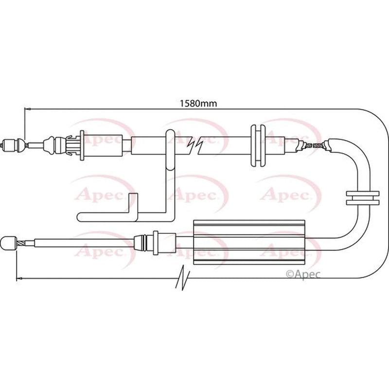 Apec Handbrake Cable Left Rear CAB1268