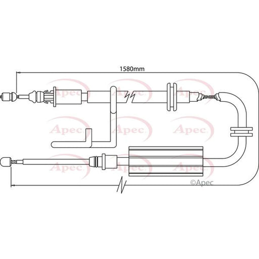 Apec Handbrake Cable Left Rear CAB1268