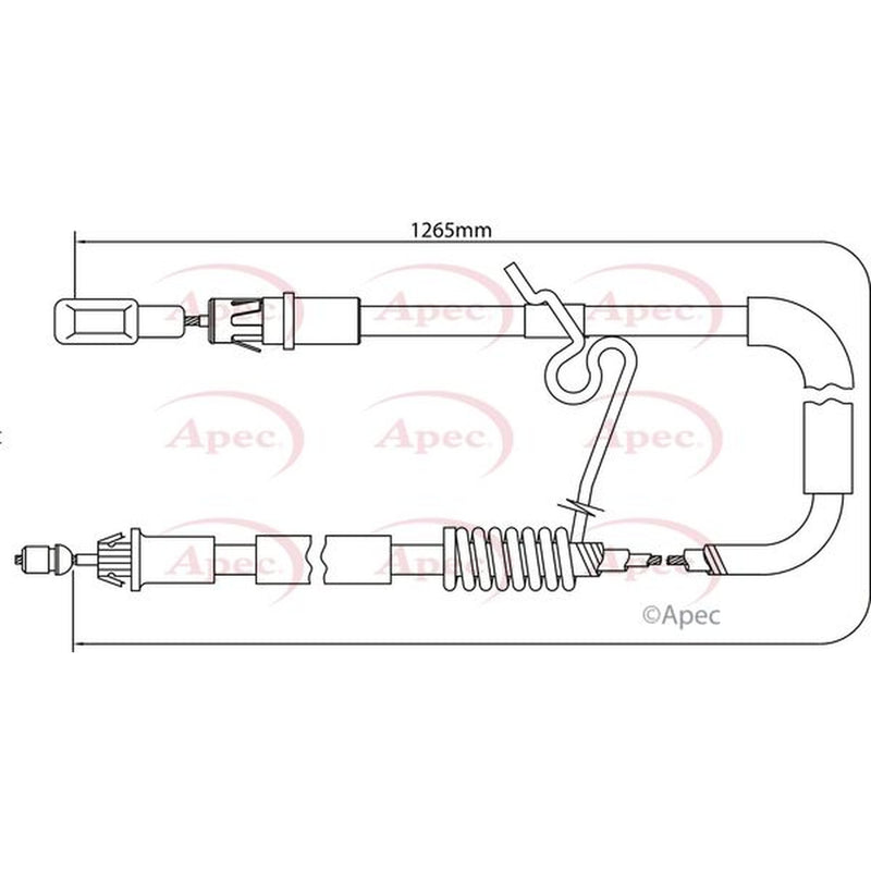 Apec Handbrake Cable Right Rear CAB1197