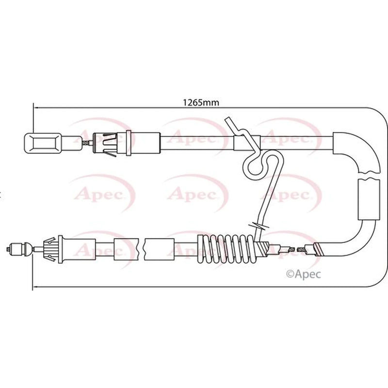 Apec Handbrake Cable Right Rear CAB1197