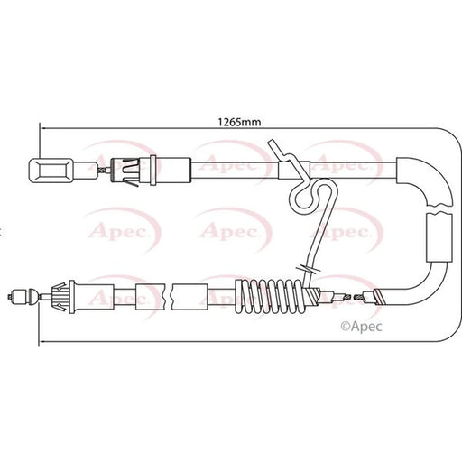Apec Handbrake Cable Right Rear CAB1197