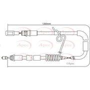 Apec Handbrake Cable Right Rear CAB1197