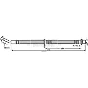 Borg & Beck Brake Hydraulic Hose Line Front Left BBH7880