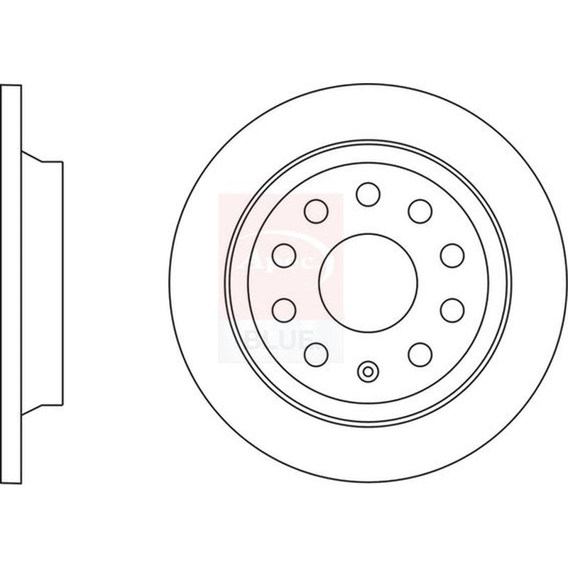 Apec 2 x Solid Rear Brake Discs SDK6780