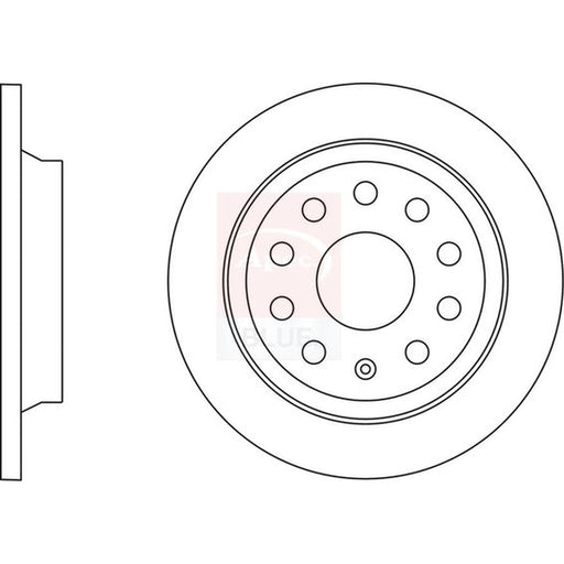 Apec 2 x Solid Rear Brake Discs SDK6780