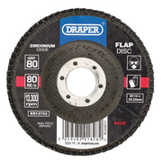 Draper Zirconium Oxide Flap Disc 115mm 80 Grit