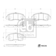 Febi Front Brake Pad Set 184236