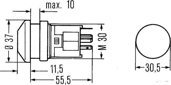 Hella 6HF 003 916-107 Hazard Warning Light Switch