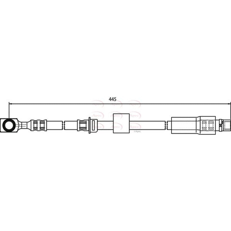 Apec Brake Hydraulic Hose Line Front HOS3709