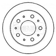 Borg & Beck 2 x Solid Rear Brake Discs BBD4405