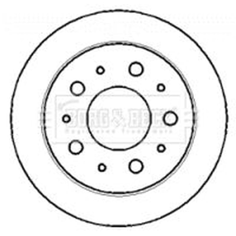 Borg & Beck 2 x Solid Rear Brake Discs BBD4405