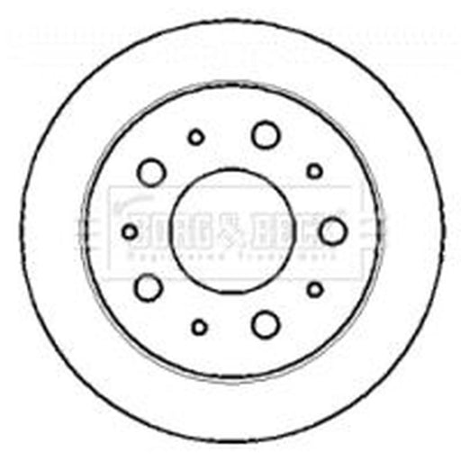 Borg & Beck 2 x Solid Rear Brake Discs BBD4405