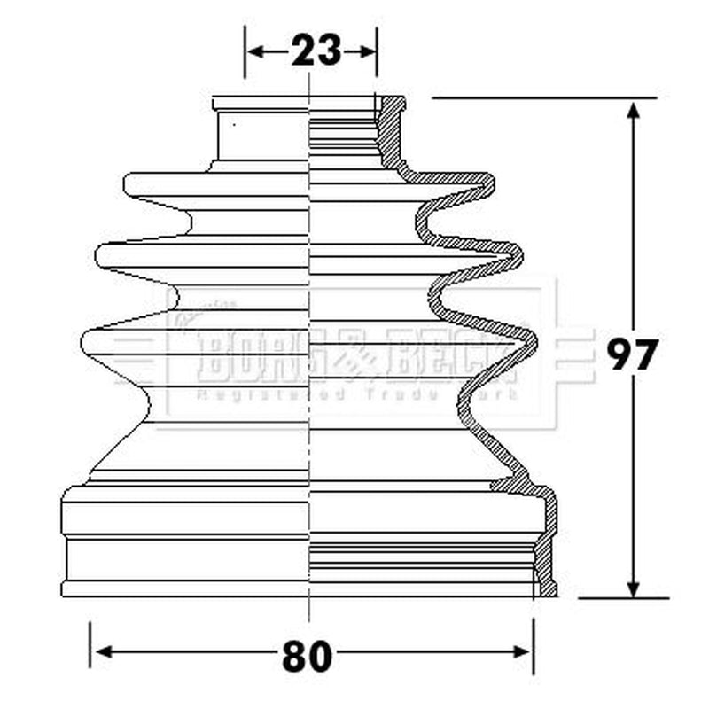 Borg & Beck Drive Shaft Bellow Kit Front Left BCB6310